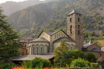 Fototapeta na wymiar Romanesque church in Andorra la Vella