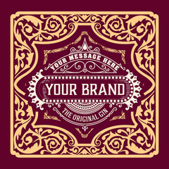 Western card with vintage style