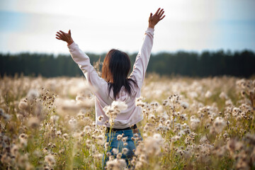 woman in the field