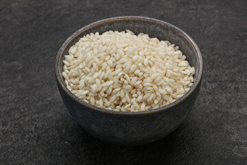Raw arborio rice for Risotto