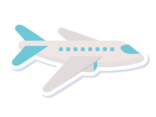 white aeroplane sticker