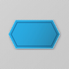 Realistic geometric Frame on the transparent background Vector