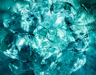 Ice cubes feel fresh on hot days background