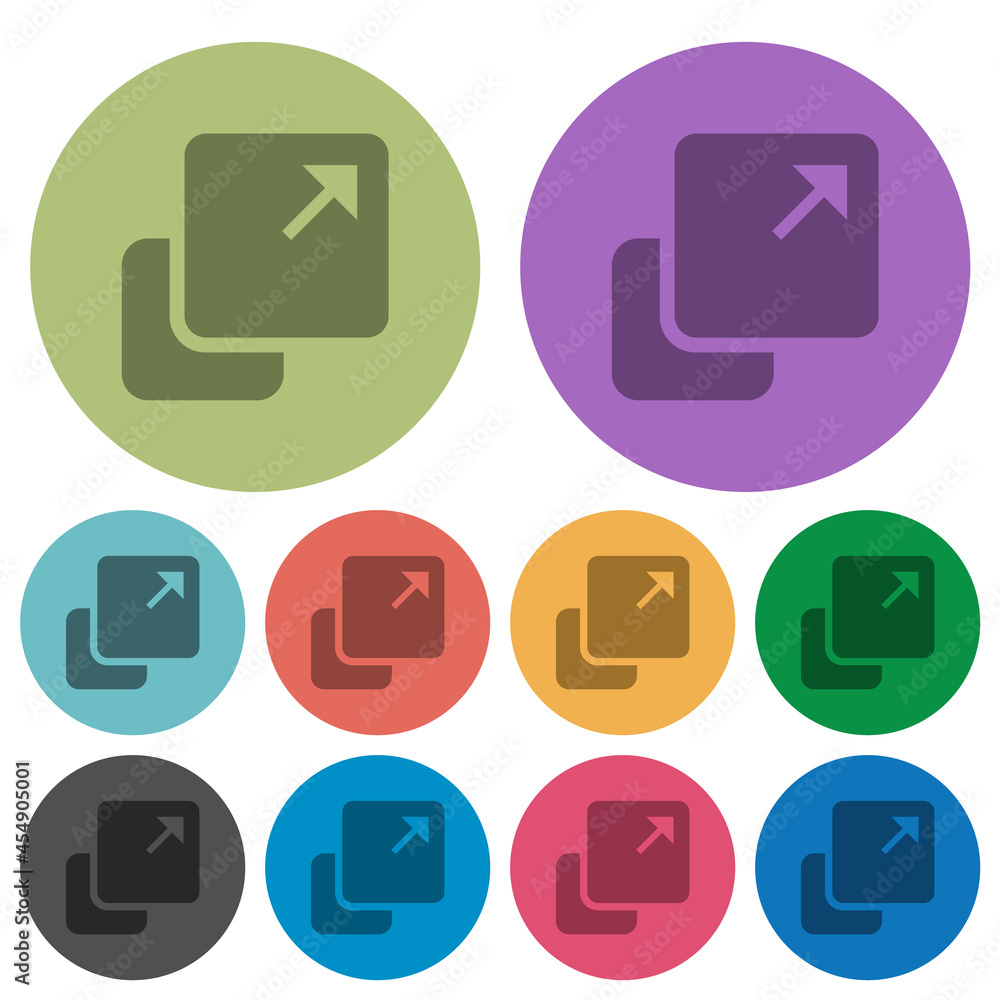 Poster extend element solid color darker flat icons