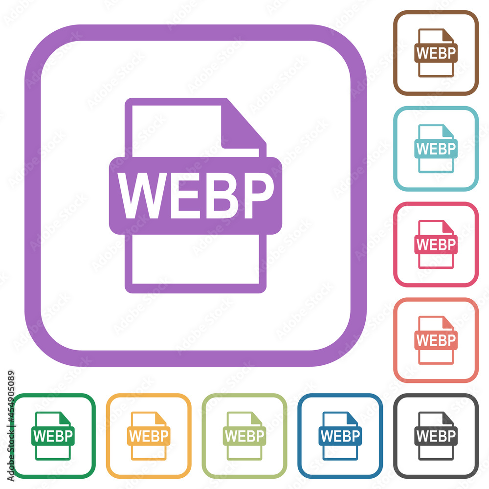 Poster webp file format simple icons