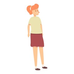 Happy kid icon cartoon vector. Child boy. School character