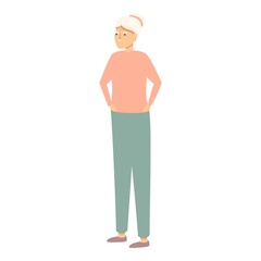Happy grandma icon cartoon vector. Old grandmother. Elderly family