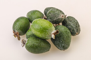 Tropical green sweet fruit Feijoa