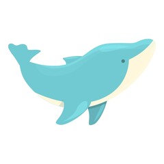 Obraz premium Zoo dolphin icon cartoon vector. Ocean animal. Sea show