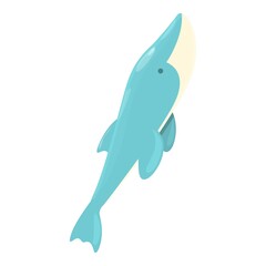 Fototapeta premium Dolphin circus icon cartoon vector. Fish show. Marine aquarium