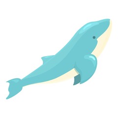 Aquatic show icon cartoon vector. Dolphin fish. Sea pool