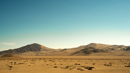 Naklejka na ściany i meble atacama desert landscape, the most arid place in the world