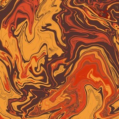 Brown Orange Yellow Liquid Marble Background Ombre