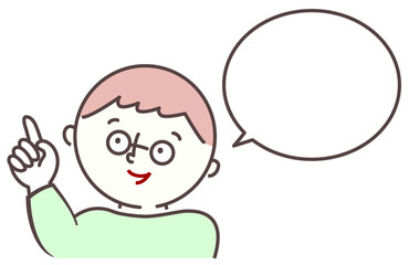 ポイントを説明する男性