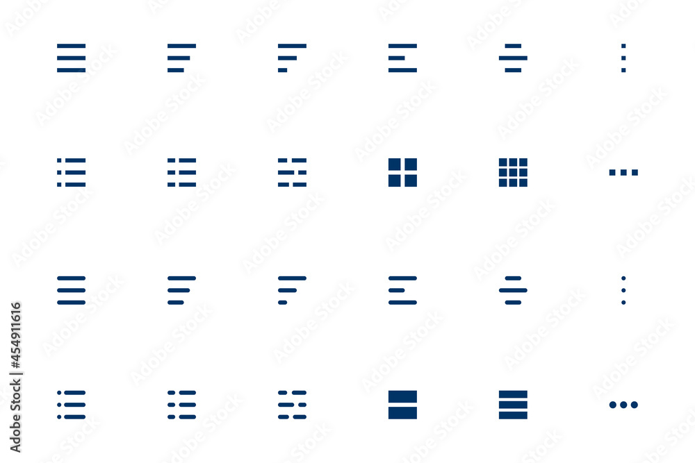Poster line hamburger icon menu for mobile navigation. vector interface symbol for app or website.
