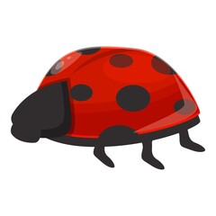 Spotted ladybug icon cartoon vector. Ladybird beetle. Bug insect