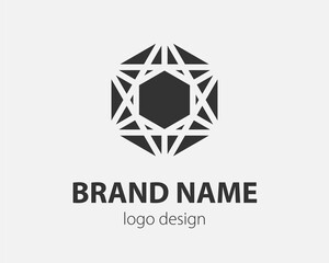Trend logo vector hexagon tech design. Technology logotype for smart system, network application, crypto icon.