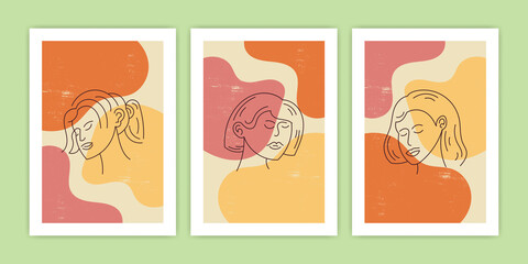 Fototapeta na wymiar Set of abstract shape with leaf illustration