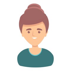 Girl candidate icon cartoon vector. Employee talent. People hr