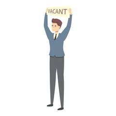 Vacant job icon cartoon vector. Recruit people. Business experience