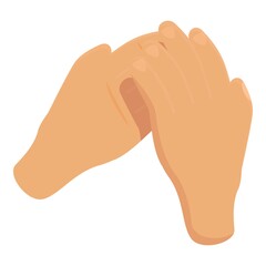 Sport hand clap icon cartoon vector. Applause finger. Show encourage