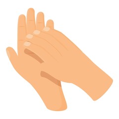 Show handclap icon cartoon vector. Hand applause. Crowd encourage