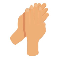 Party hand clap icon cartoon vector. Applause crowd. Concert encourage