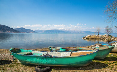 Fishing boats on Lake Eğirdir