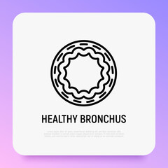 Healthy bronchus thin line icon. Modern vector illustration.