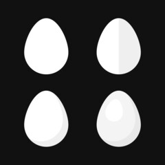 Eggs flat icon on grey background