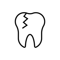 Obraz premium Broken tooth icon