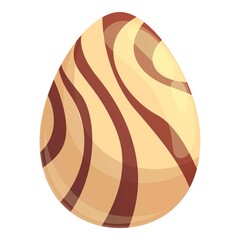 French chocolate egg icon cartoon vector. Easter candy. Caramel egg