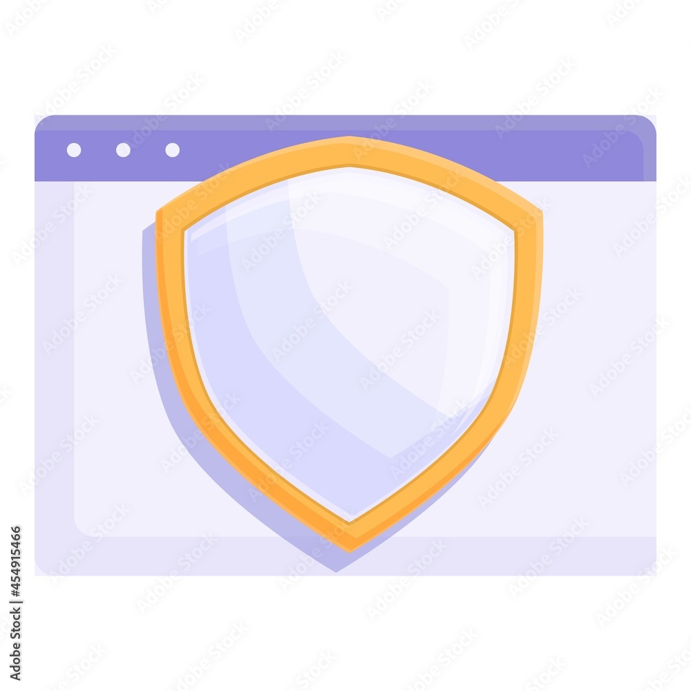 Aufkleber web privacy policy icon cartoon vector. data secure. online website