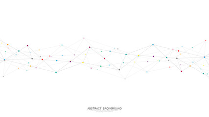 Abstract low poly background with connecting the dots and lines. Networking concept, internet connection and global communication. Vector illustration