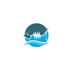 fish bone icon vector illustration design template