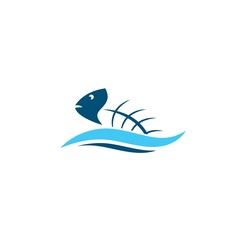 fish bone icon vector illustration design template