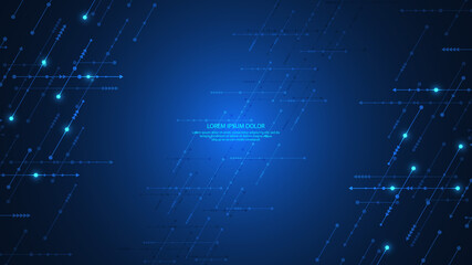 Abstract technology background with arrows and lines. Concepts and ideas for hi-tech digital technology and engineering design. Vector illustration