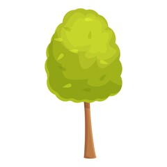 Park tree icon cartoon vector. Garden hedge. Green yard