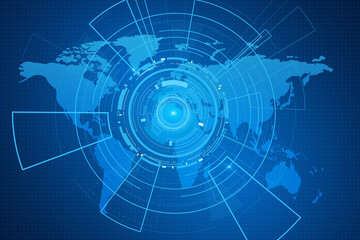 Sci fi futuristic user interface, HUD, Technology abstract background , Vector illustration.	
