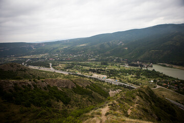 Fototapeta na wymiar view from the giorgia top of the mountain