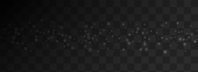 Gray Snowflake Vector Panoramic Transparent