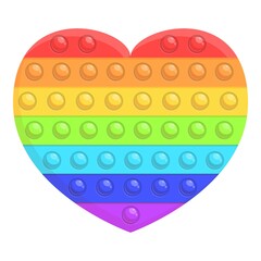 Heart popit toy icon cartoon vector. Sensory game. Addictive color