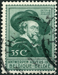 BELGIUM - 1930: shows painter Peter Paul Rubens (1577-1640), issued for the Antwerp Exhibition, 1930