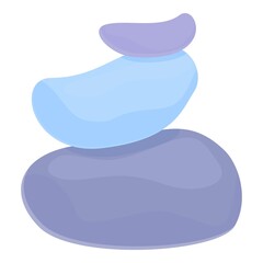 Zen stones icon cartoon vector. Stress concentration. Think mind