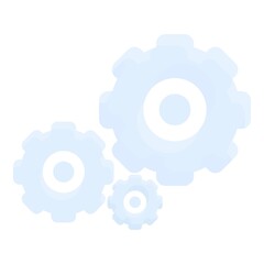 Concentration gear icon cartoon vector. Work stress. Think exam