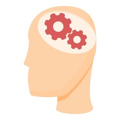 Zen mind icon cartoon vector. Stress work. Exam code