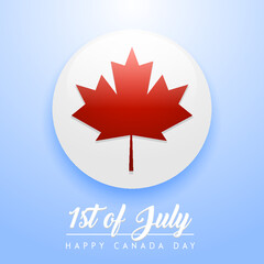 Canadian Maple Leaf in circle for Canada Day