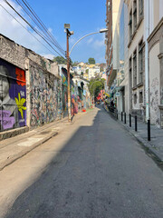 Fototapeta na wymiar Classic and historic street on Rio de Janeiro 
