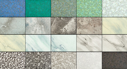 Collection of twenty textured marble background