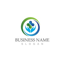 Fototapeta premium health medical logo design